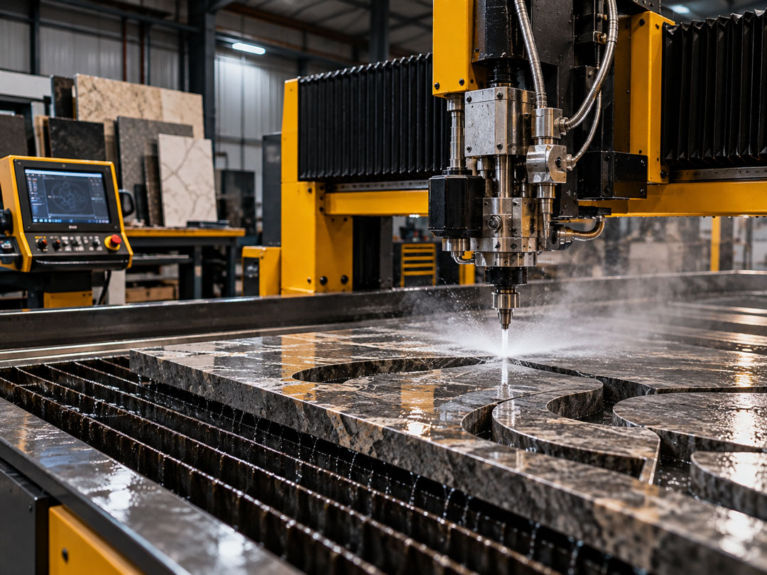 CNC waterjet cutting machinery